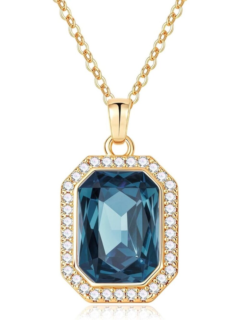 Stunning Octagon Crystal Pendant Necklace for Women - Elegant Jewelry Gift